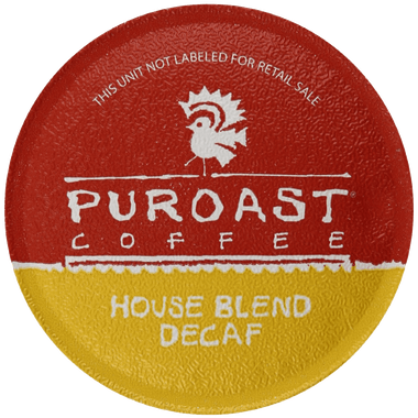 Puroast Low Acid Coffee Single Serve Keurig Compatible Decaffeinated House Blend 12 Count