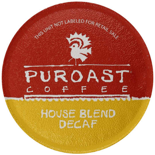 Puroast Low Acid Coffee Single Serve Keurig Compatible Decaffeinated House Blend 12 Count